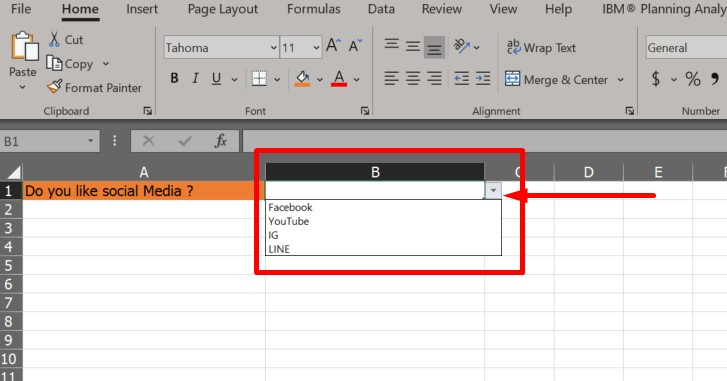 Drop-Down list Microsoft Excel